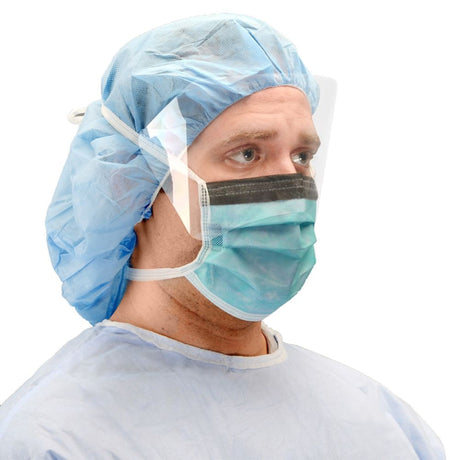 Surgical Mask Cardinal Health™ Anti-fog Foam ASTM Level 3 Tie Closure One Size Fits Most - BeHope