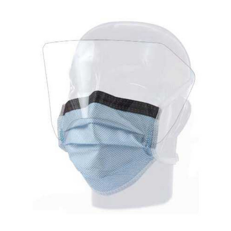 Surgical Mask With Eye Shield Cardinal Health™ Anti-fog Foam Astm Level 3 Tie Closure One Size Fits Most - Behope