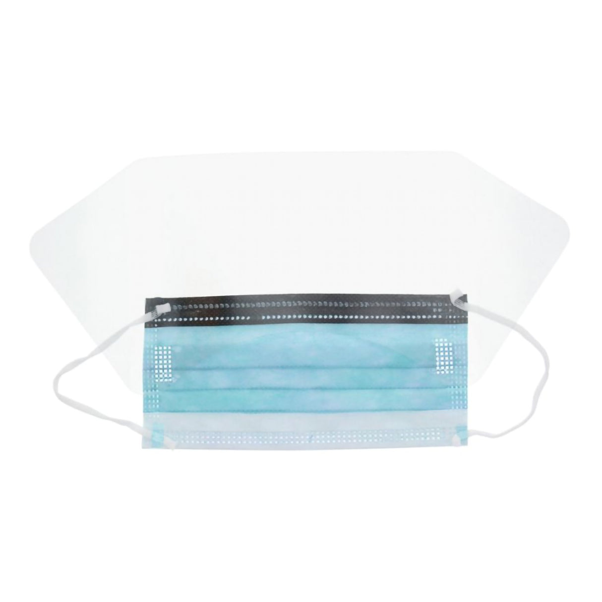 Procedure Mask with Eye Shield Cardinal Health™ Anti-fog Foam ASTM Level 3 Earloops One Size Fits Most - BeHope