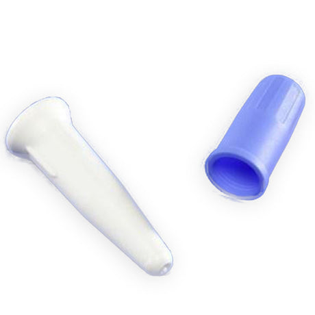 Catheter Plug Curity™ Sterile, White Plug, Blue Cap, Plastic - BeHope
