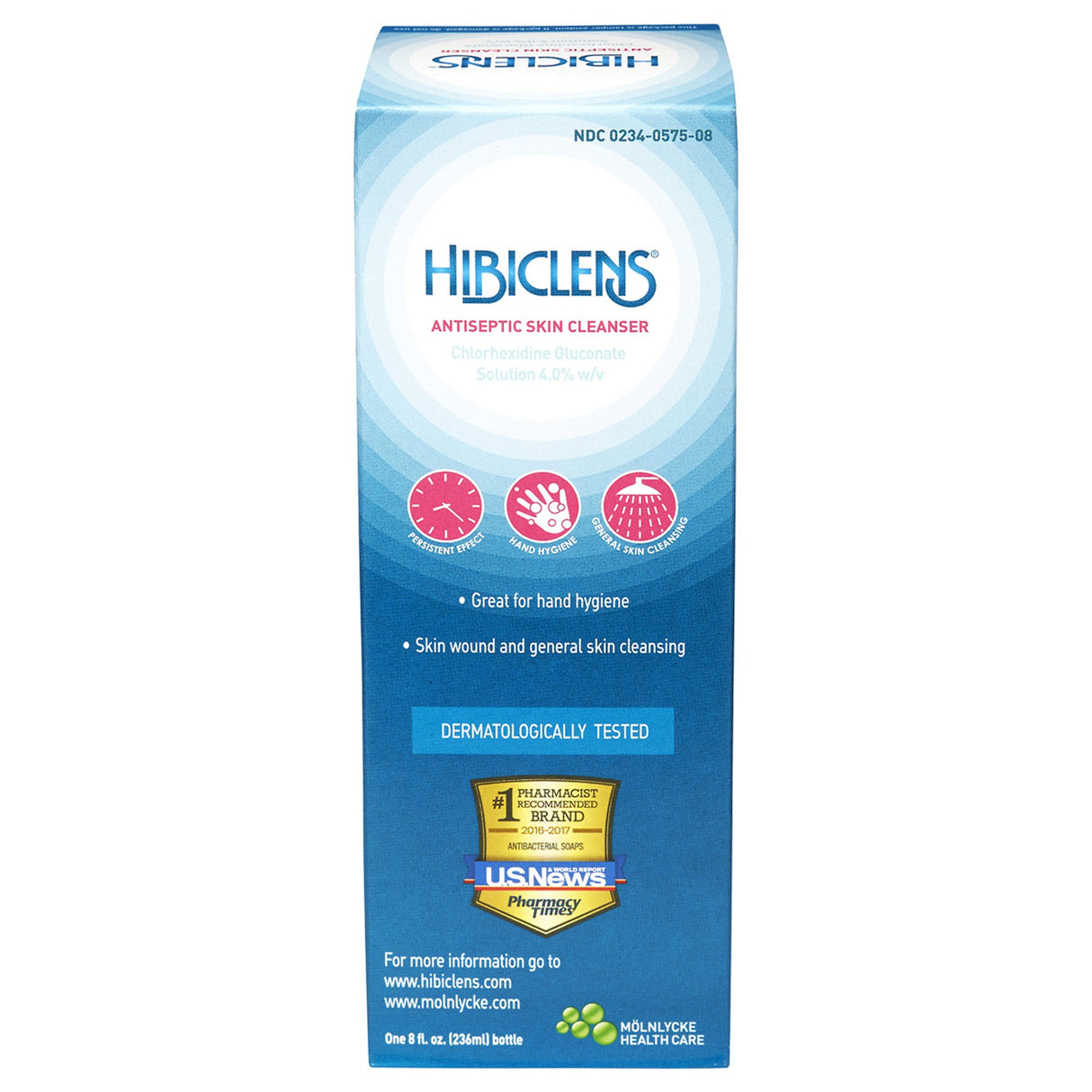 Antiseptic / Antimicrobial Skin Cleanser Hibiclens 8 oz. Bottle 4% Strength CHG (Chlorhexidine Gluconate) NonSterile