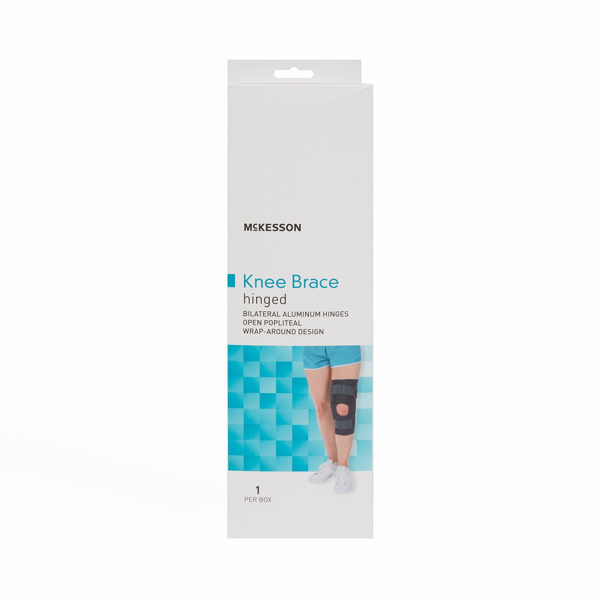Knee Brace McKesson X-Large Wraparound / Hook and Loop Strap Closure with D-Rings 23 to 25-1/2 Inch Circumference Left or Right Knee - BeHope
