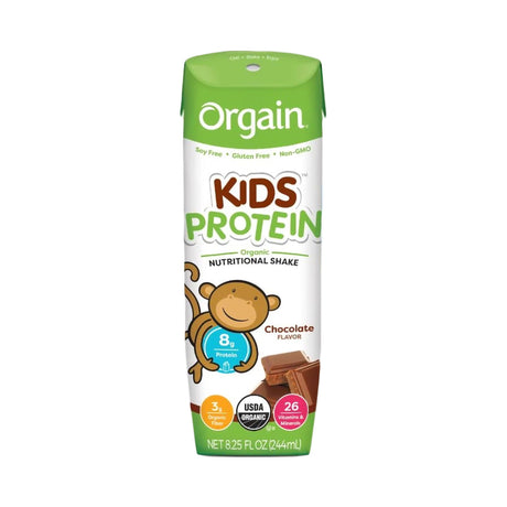 Pediatric Oral Supplement Orgain® Kids Protein™ Organic Nutritional Shake Chocolate Flavor 8.25 oz. Carton Liquid Organic - BeHope