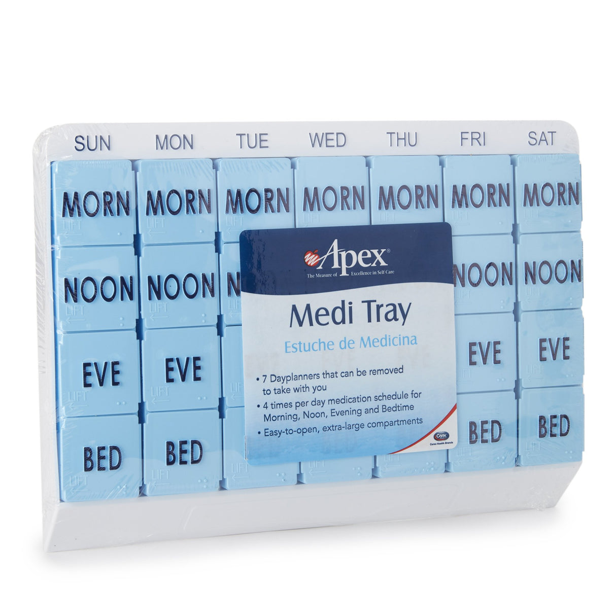 Pill Organizer Medi Tray 7 Day 4 Dose - BeHope