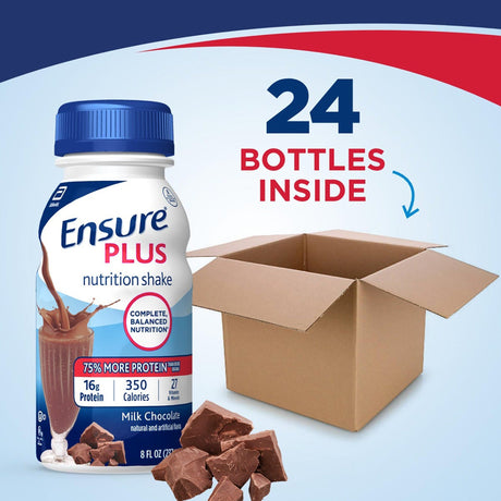 Oral Supplement Ensure® Plus Nutrition Shake Milk Chocolate Flavor Liquid 8 oz. Bottle - BeHope