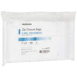 Reclosable Bag McKesson 5 X 8 Inch Polyethylene Clear Zipper Closure
