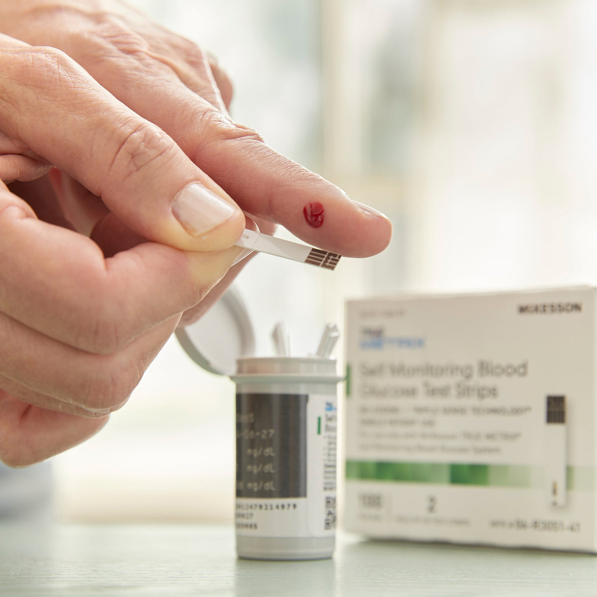 Blood Glucose Test Strips McKesson TRUE METRIX® 100 Strips per Pack - BeHope