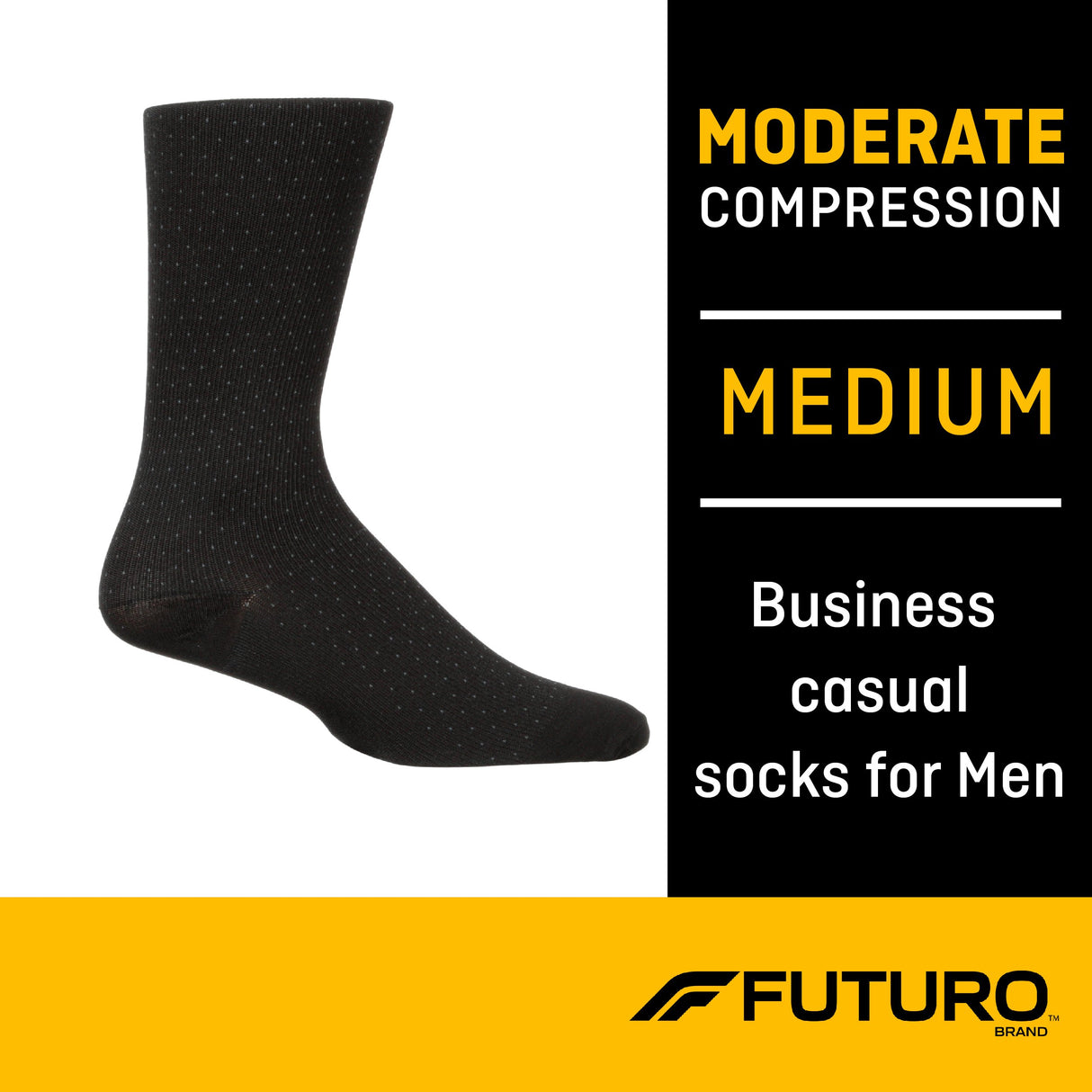 Compression Socks 3M Futuro Calf High Medium Black Closed Toe - BeHope