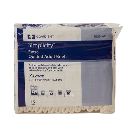 Unisex Adult Incontinence Brief Wings Extra Quilted X-Large Disposable Moderate Absorbency
