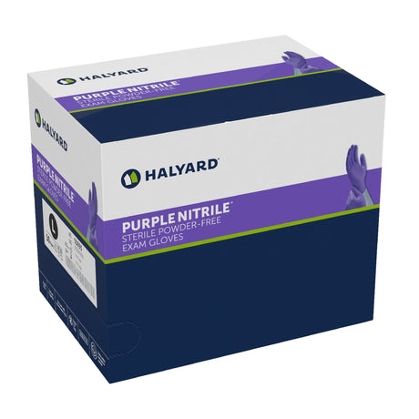 Exam Glove Purple Nitrile® Large Sterile Pair Nitrile Standard Cuff Length Textured Fingertips Purple Chemo Tested / Fentanyl Tested - BeHope