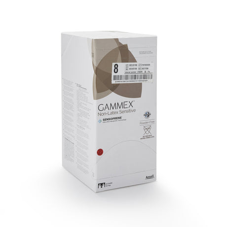 Surgical Glove GAMMEX® Non-Latex Sensitive Size 8 Sterile Polychloroprene Standard Cuff Length Micro-Textured Cream Chemo Tested - BeHope