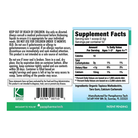 Food and Beverage Thickener purathick™ 4.4 oz. Jar Unflavored Powder IDDSI Level 1 Slightly Thick - BeHope