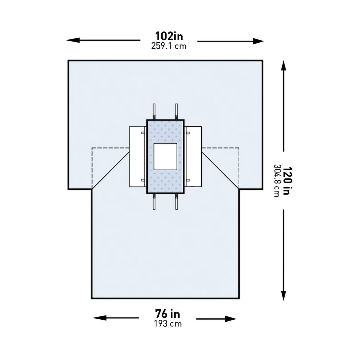 Abdominal Drape McKesson Laparotomy Drape 102 W X 76 W X 120 L Inch Sterile - BeHope