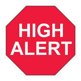 Pre-Printed Label Indeed Caution Label Red Paper HighAlert White Alert Label 3/4 Octagon - BeHope