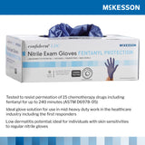 Exam Glove McKesson Confiderm® LDC Small NonSterile Nitrile Standard Cuff Length Fully Textured Blue Chemo Tested / Fentanyl Tested - BeHope