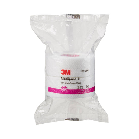 Perforated Medical Tape 3M™ Medipore™ H White 1 Inch X 10 Yard Soft Cloth NonSterile - BeHope