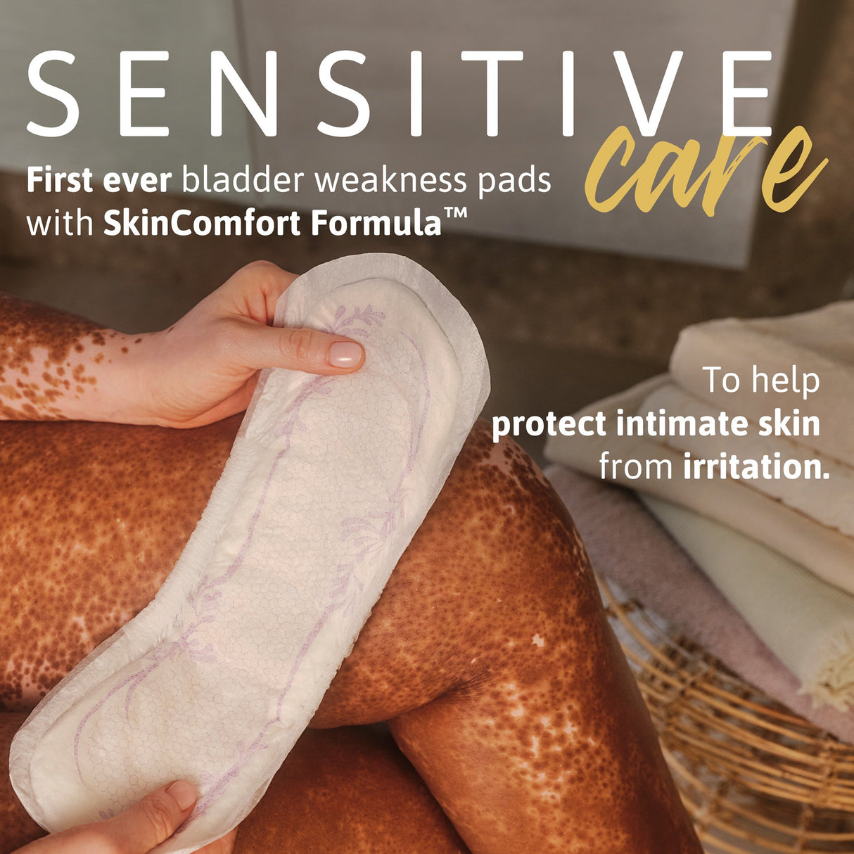 Bladder Control Pad TENA Sensitive Care Ultimate 16 Inch Length Heavy Absorbency Dry-Fast Core One Size Fits Most