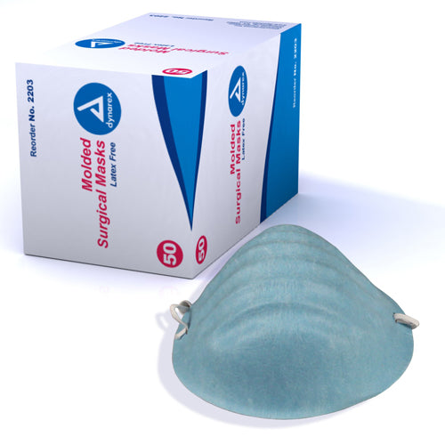 Masque chirurgical conique bleu (boîte de 50)