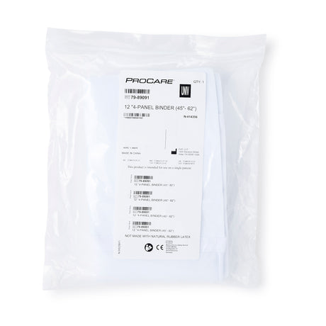 Abdominal Binder ProCare® Premium One Size Fits Most Hook and Loop Closure 45 to 62 Inch Waist Circumference 12 Inch Height Adult - BeHope