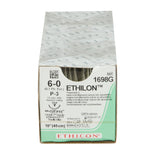 Nonabsorbable Suture with Needle Ethilon™ Nylon P-3 3/8 Circle Precision Reverse Cutting Needle Size 6-0 Monofilament - BeHope