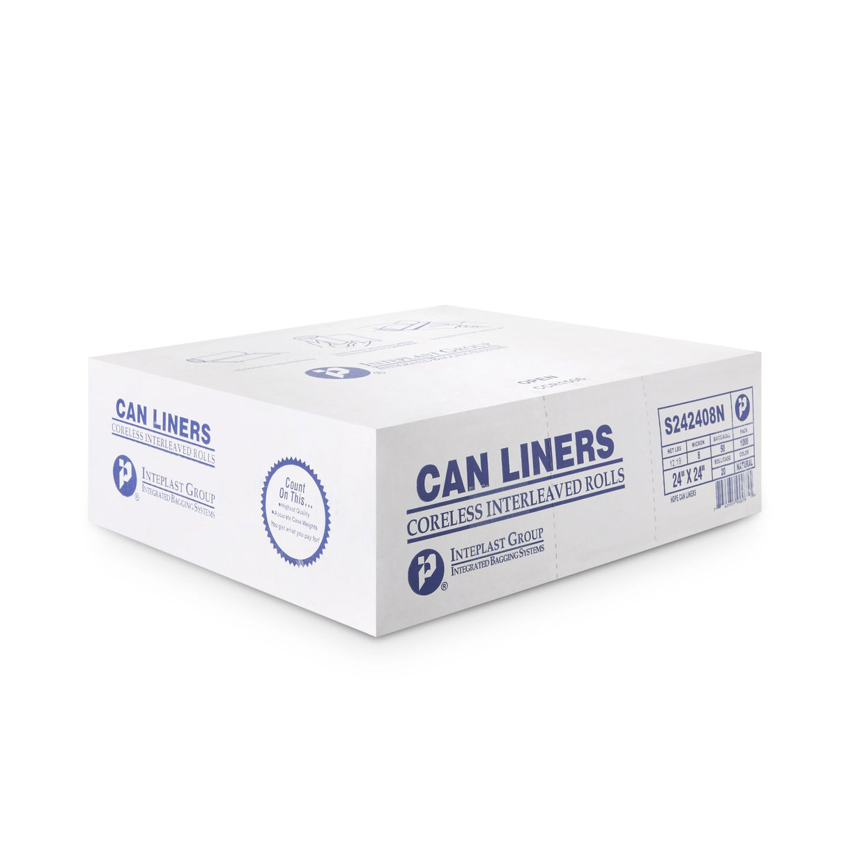 Trash Bag McKesson 10 gal. Clear HDPE 8 Mic. 24 X 24 Inch Star Seal Bottom Coreless Roll