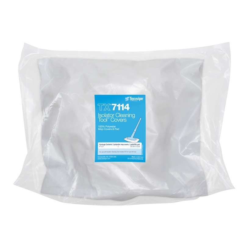 Cleanroom Mop Head Cover / Pad Kit Texwipe® Mini AlphaMop™ White Polyester Disposable - BeHope