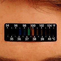 Single Patient Skin Thermometer LCD Sens°strip™ 35 to 40 °C Line Indicator Display - BeHope