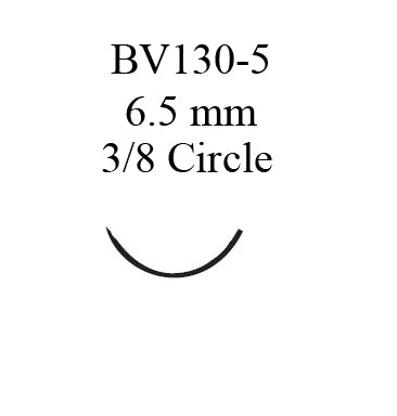 Nonabsorbable Suture with Needle Ethilon™ Nylon BV130-5 3/8 Circle Taper Point Needle Size 8-0 Monofilament - BeHope