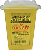Eclipse Compatible Needle Disposal Container 1qt Yellow Case/60 Each