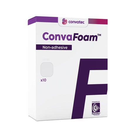 Foam Dressing ConvaFoam™ Non-Adhesive 4 X 4 Inch Without Border Film Backing Nonadhesive Square Sterile - BeHope