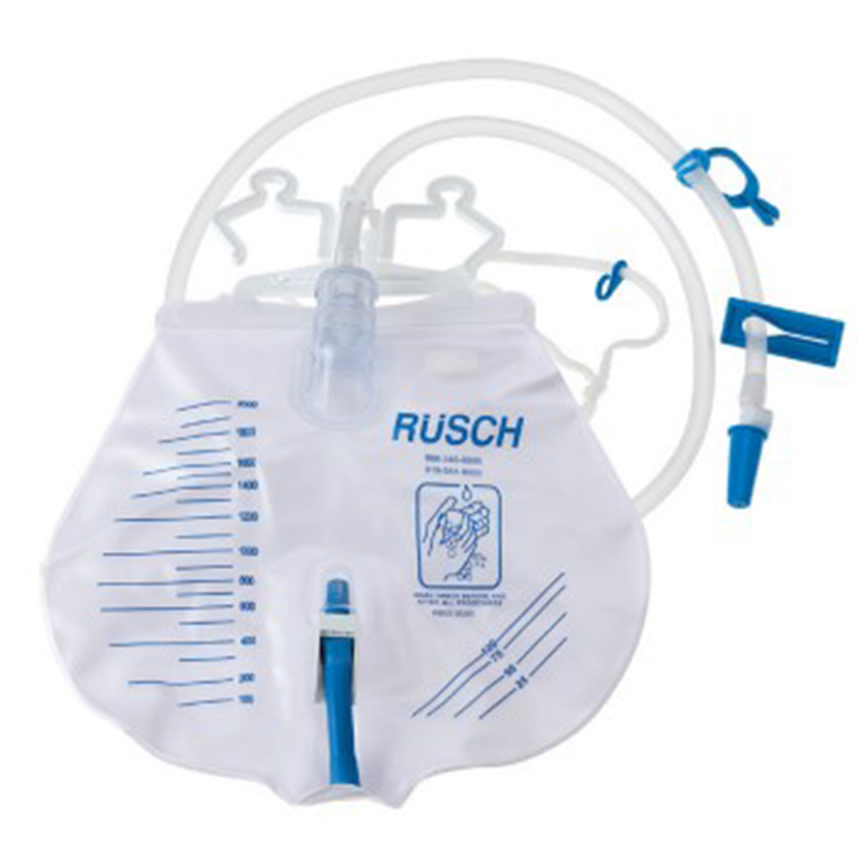 Urinary Drain Bag Rusch® Premium Anti-Reflux Valve Sterile 2,000 mL Vinyl - BeHope