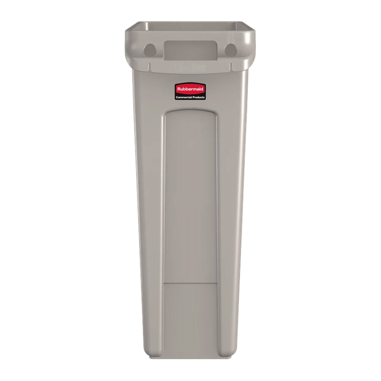 Trash Can Rubbermaid Slim Jim 92 Quart / 23 gal. Beige LLDPE Rectangular