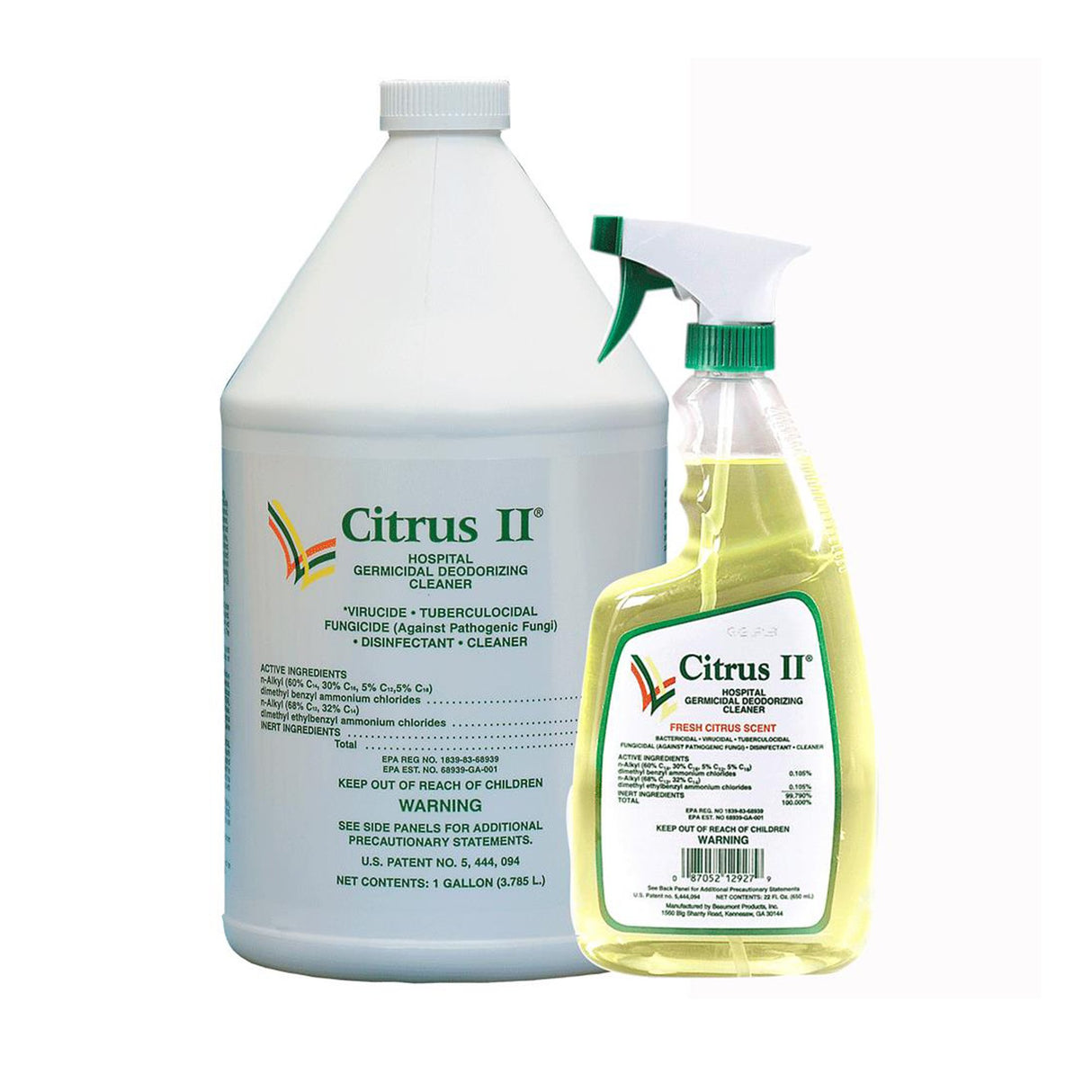 Surface Disinfectant Cleaner Citrus II® Germicidal Trigger Spray Liquid 22 oz. Bottle Original Scent NonSterile - BeHope