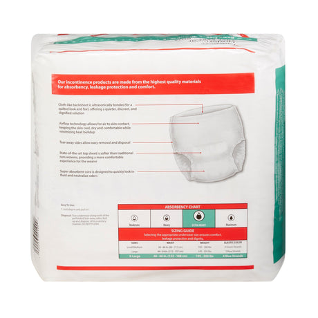 Unisex Adult Absorbent Underwear Sure Care Ultra Pull On with Tear Away Seams X-Large Disposable Heavy Absorbency