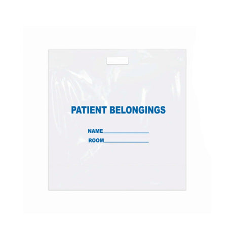 Patient Belongings Bag DawnMist 18-1/2 X 20 Inch Plastic White - BeHope