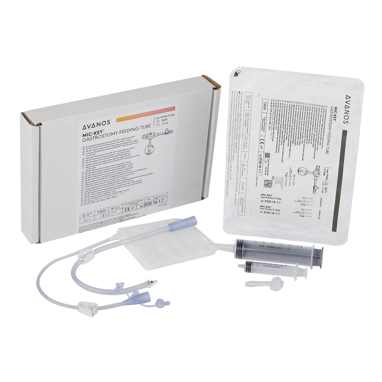 Low Profile Gastrostomy Tube Kit MIC-Key® 16 Fr. 1.7 cm Tube Silicone Sterile - BeHope
