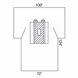 Abdominal Drape Laparotomy Drape 100 W X 72 W X 124 L Inch Sterile - BeHope