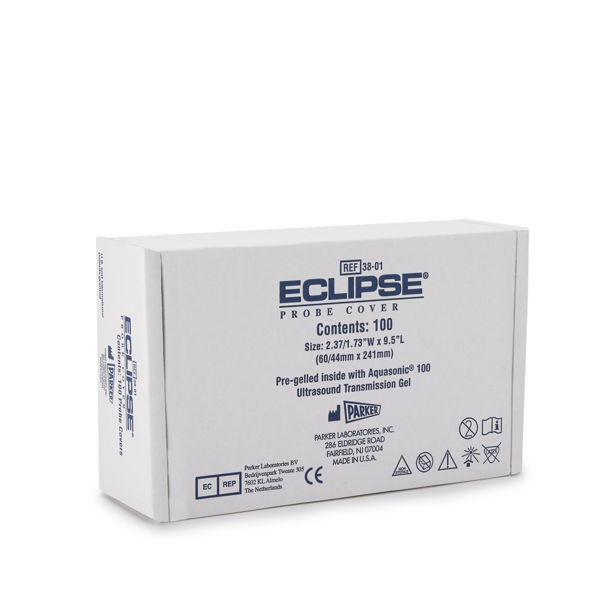 Ultrasound Probe Cover Eclipse® 2-1/2 Inch tapered to 1-3/4 X 9-1/2 Inch Polyisoprene NonSterile Tapered - BeHope