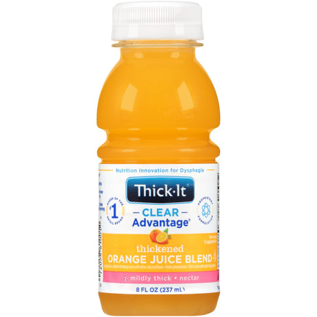Thickened Beverage Thick-It Clear Advantage 8 oz. Bottle Orange Flavor Liquid IDDSI Level 2 Mildly Thick - BeHope