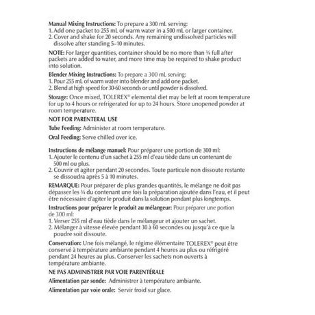 Elemental Formula Tolerex® for Impaired Gastrointestinal Function - BeHope