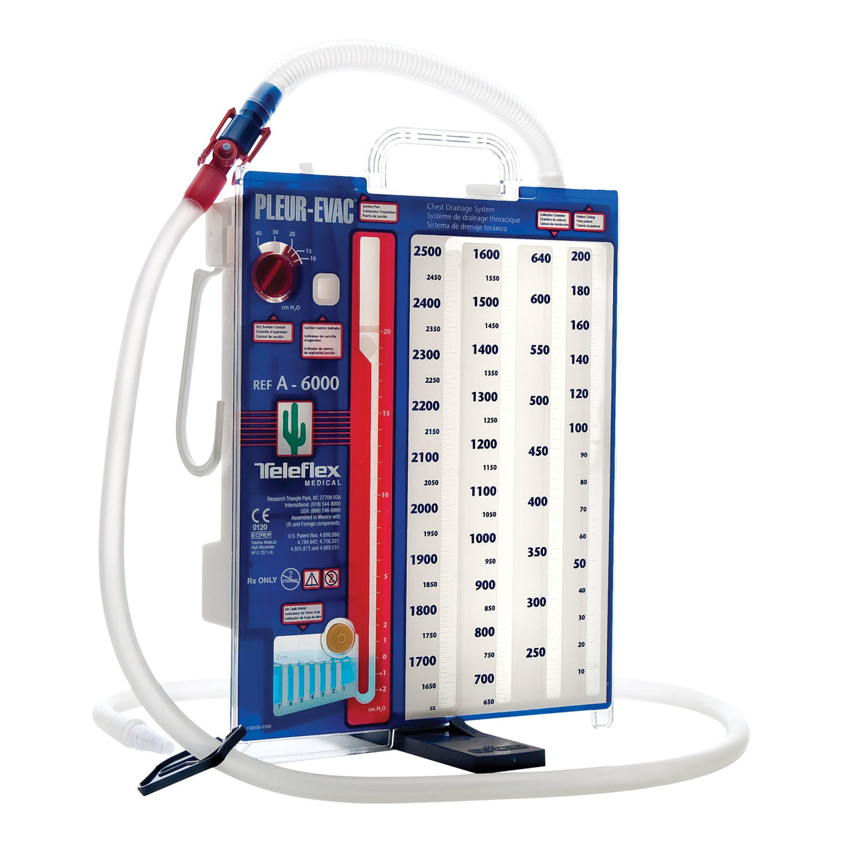 Chest Drain System Pleur-evac® Adult Pediatric Needleless Connectors Air Leak Meter - BeHope