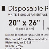 Bed Pillow McKesson 20 X 26 Inch White Single Patient Use