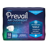 Unisex Adult Incontinence Brief Prevail Air™ Overnight Size 2 / Large Disposable Heavy Absorbency - BeHope