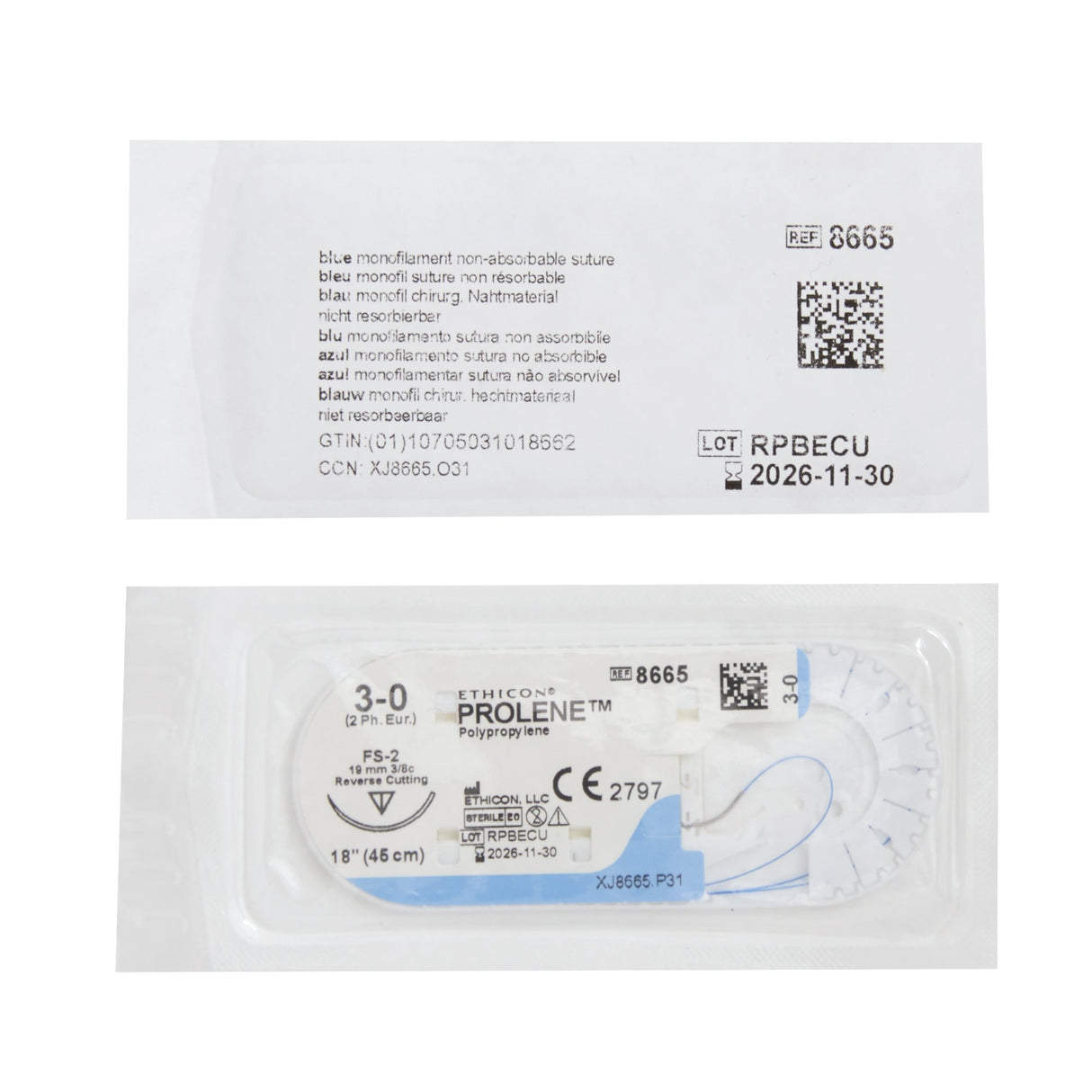 Prolene Nonabsorbable Polypropylene Suture with Reverse Cutting Needle - BeHope