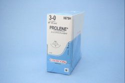 Nonabsorbable Suture with Needle Prolene™ Polypropylene FSL 3/8 Circle Reverse Cutting Needle Size 3-0 Monofilament - BeHope
