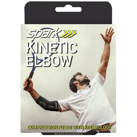 Elbow Support Spark Kinetic Small Pull-On Sleeve Left or Right Elbow 9 to 10-1/2 Inch Elbow Circumference Black - BeHope