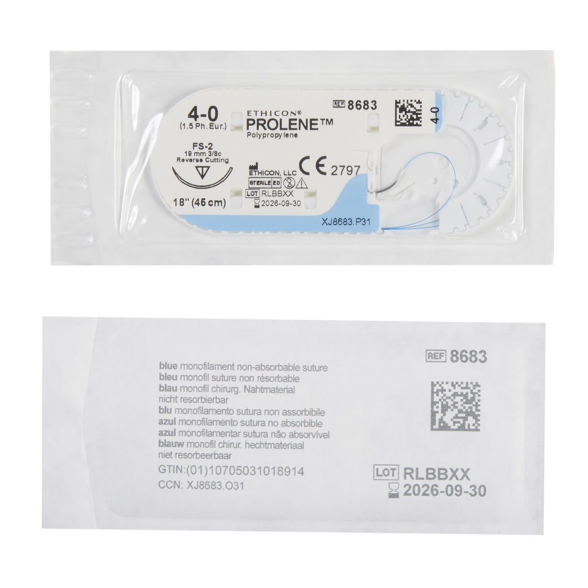Prolene Nonabsorbable Polypropylene Suture with Reverse Cutting Needle - BeHope