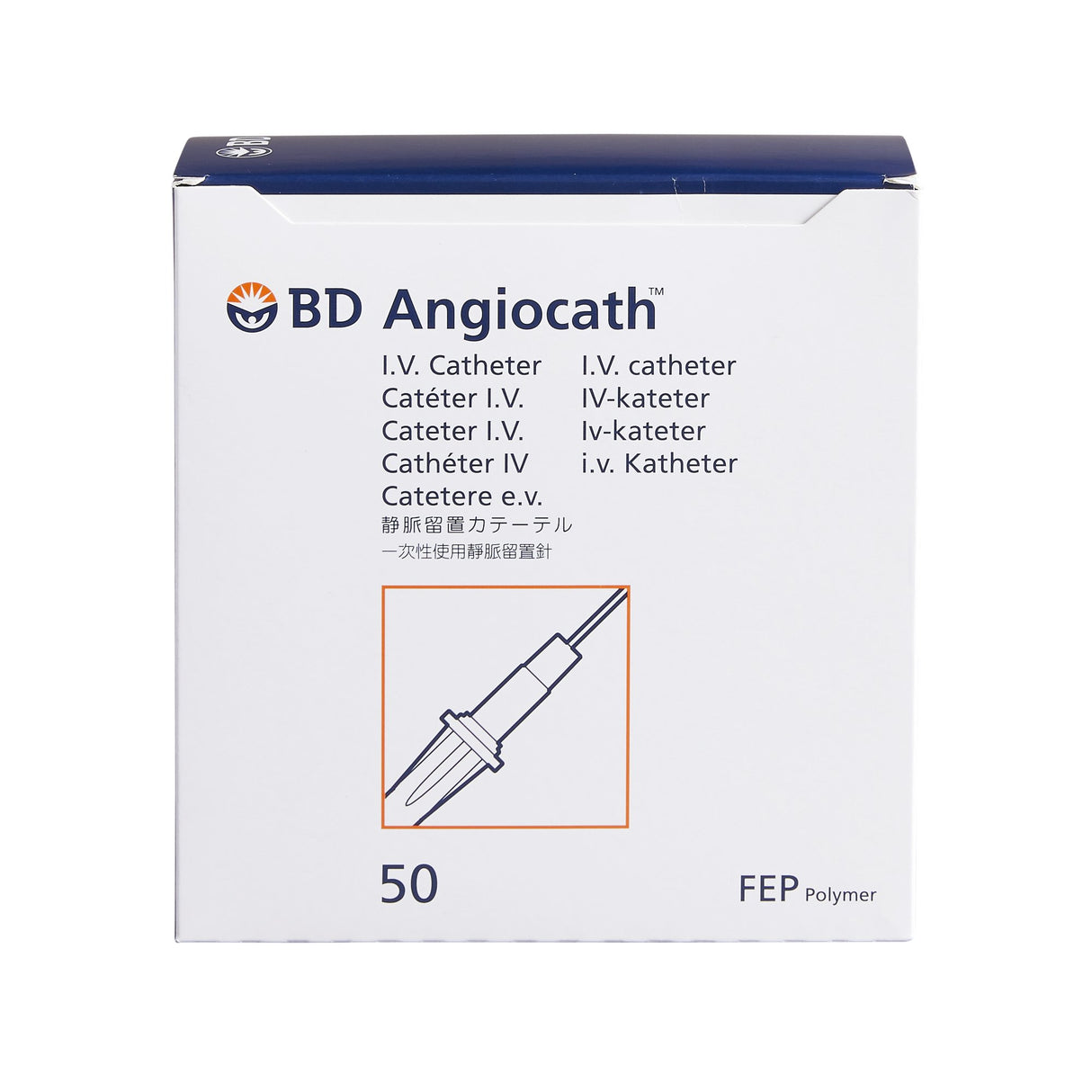 Peripheral IV Catheter Angiocath™ FEP Polymer Straight Hub Non Blood Control - BeHope