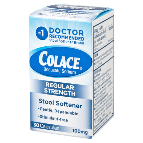 Stool Softener Colace Capsule 30 per Box 100 mg Strength Docusate Sodium - BeHope