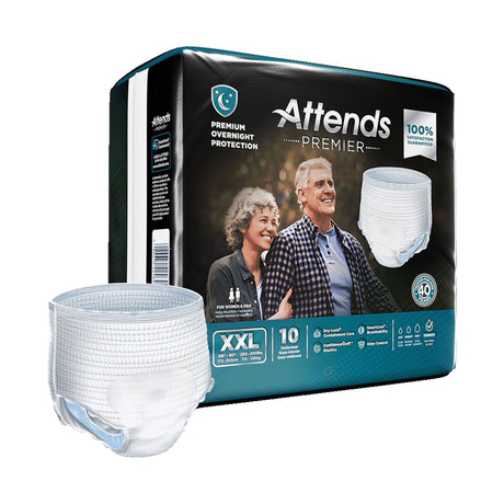 Unisex Adult Absorbent Underwear Attends® Premier Pull On with Tear Away Seams 2X-Large Disposable Heavy Absorbency - BeHope